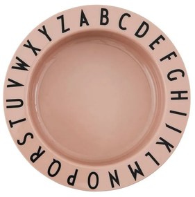 Farfurie adâncă pentru copii Design Letters Eat &amp; Learn, ø 15,5 cm, bej