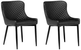 Set 2 buc. scaune pentru sufragerie Soho (negru). 1009898