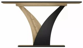 Masa extensibila Vento stejar artizan/negru L120-160 cm