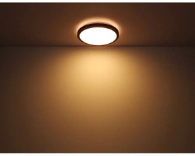 Plafoniera LED cu aspect lemn design modern Bruno maro 30,7cm 12W