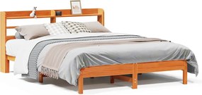 vidaXL Cadru de pat fără saltea, maro ceruit 140x200 cm lemn masiv pin