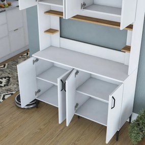 Dulap Jevy Walnut și Alb