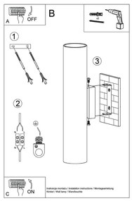 Aplică de perete crem Castro – Sollux