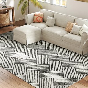 HOMCOM Covor salon 230 x 160 cm fibra scurtă lavabil în mașină hipoalergenic pentru sufragerie, dormitor, birou, gri | Aosom Romania