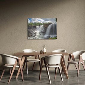Tablou pe sticlă cu cascade (70x50 cm)