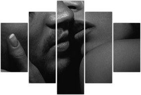 Tablou - Sărutul, fotografie alb-negru (150x105 cm)