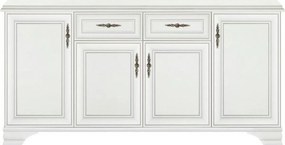 Comoda mare alba IDENTO, alb, PAL melaminat, 184x45x91 cm