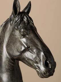 Sculptură cap de cal din rășină pe suport, H40 cm, " Horse "