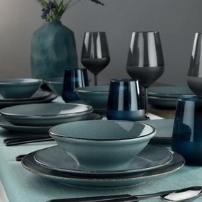 Serviciu de masa, Portelan, 24 de Piese, Culoare Albastru, 710KTP2893