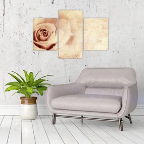 Tablou - floare de trandafir pentru îndrăgostiți (90x60 cm)