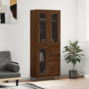 3198576 vidaXL Dulap înalt, stejar maro, 69,5x34x180 cm, lemn compozit