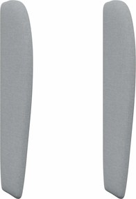 vidaXL Ureche pentru Tăblie Gri deschis 80 x 23 x 6 cm țesătură