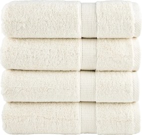 vidaXL Prosoape de duș premium SOLUND 4 buc. crem 70x140 cm 600 gsm
