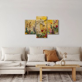 Tablou - Unicorn cu flori (90x60 cm)