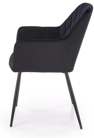 Scaun K558 velvet negru