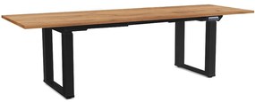 Masă înălțime reglabilă OfficeTech Strong 240 x 80 cm, picioare negre, stejar kraft