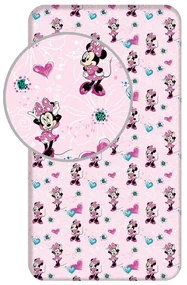 Disney Minnie Flowers cearșaf elastic 90x200 cm