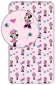 Disney Minnie Flowers cearșaf elastic 90x200 cm