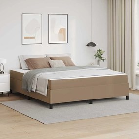 vidaXL Cadru de pat cu saltea Cappuccino 180 x 200 cm