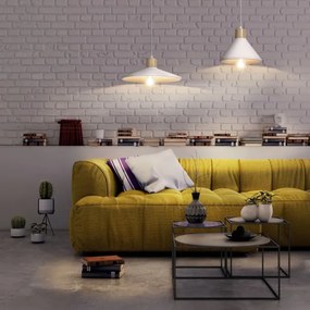 Lustră pe cablu Ledvance DECOR ipsos 1xE27/25W/230V d. 32 cm ipsos alb