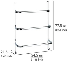 WENKO 24025100 - Suport pentru prosoape IRPINIA, 54,5 x 77,5 cm, crom lucios