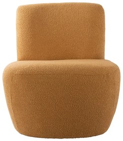 Fotoliu galben cu tapițerie din țesătură bouclé Ada – Leitmotiv