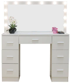 JAKS Măsuță de toaletă hollywood Deluxe cu iluminare LED albă