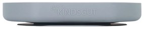 Farfurie pentru copii gri din silicon 19x20,5 cm – Kindsgut
