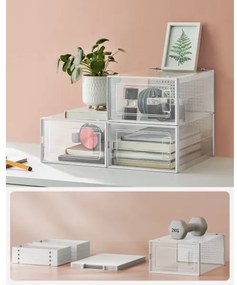 Raft modular BOXIFY cu compartimente, alb