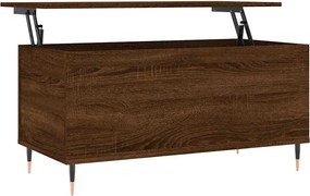 vidaXL Măsuță de cafea, stejar maro, 90x44,5x45 cm, lemn compozit