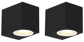 Set de 2 Aplice Moderne Negre IP44 - Baleno