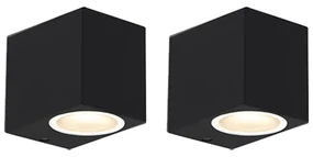 Set de 2 Aplice Moderne Negre IP44 - Baleno