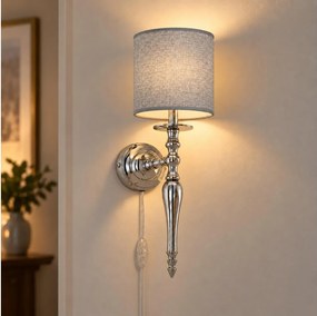 BRILAGI - Lampă de perete NUBILA 1xE27/60W/230V crom lucios/gri