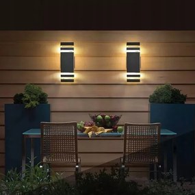 Aplica de exterior Inez duo, 2xGU10, IP65, neagra, Masterled