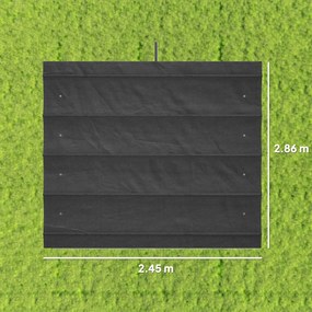 Outsunny Copertină Retractabilă UV30+ pentru Pergolă 3x2.15m Protecție Solară Gri Închis | Aosom Romania