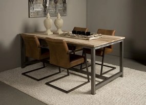 Masa dreptunghiulara din lemn de tec reciclat 240x100x78 cm maro