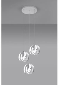 Lustră pe cablu TULOS 3xE27/60W/230V albă Sollux SL.1084