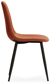 Scaune de dining teracotă 4 buc. tapițate Minka – Marckeric