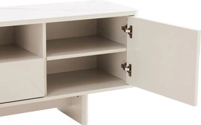 Comoda TV cu blat ceramic SAVOY 150cm alb