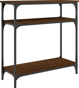vidaXL Măsuță consolă, stejar maro, 75x29x75 cm, lemn prelucrat
