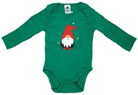 Body pentru copii cu maneca lunga CHRISTMAS BOYS verde - diferite marimi Marime: 74 - 80