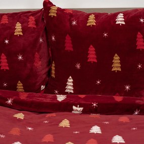 Lenjerie de pat din microflanel 4Home Crimson Woods, 140 x 200 cm, 70 x 90 cm