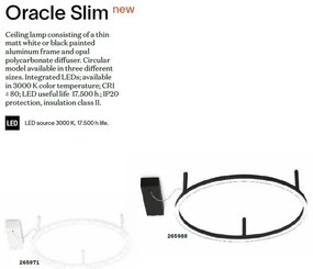 Lustra LED design modern geometric ORACLE SLIM PL D070 ROUND 3000K ON-OFF BK
