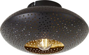 Plafoniera orientala neagra cu auriu 25 cm - Radiance