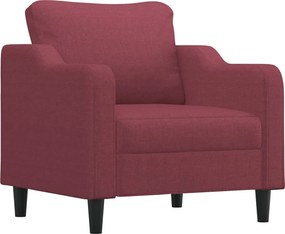 vidaXL Fotoliu canapea, roșu vin, 60 cm, material textil