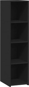 vidaXL Dulap înalt, negru, 30x41x124 cm, lemn compozit