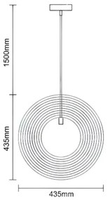 Pendul din lemn cu cablu, 1xE27/60W/230V, Ø 43,5 cm, lemn masiv/furnir/lemn de cauciuc