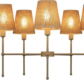 Lustră cu tijă MADELA 5xE14/40W/230V iută/bej