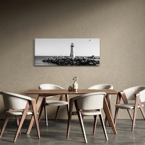 Tablou - Far de pe coastă, Santa Cruz, California (120x50 cm)