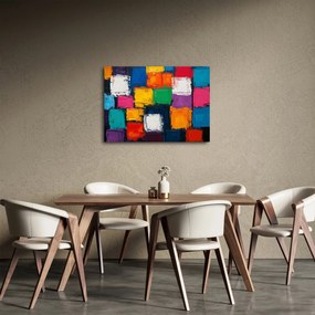Tablou - Pictură cu pătrate colorate (70x50 cm)
